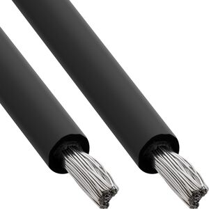 Καλώδιο εγκατάστασης ηλιακών συστημάτων InLine® H1Z2Z2-K 6mm² μαύρο 50m