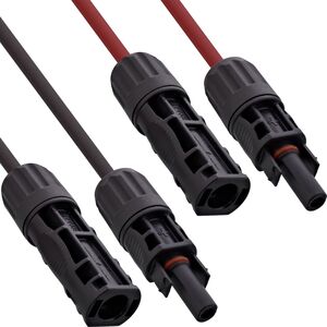 Σετ επέκτασης καλωδίου ηλιακής ενέργειας InLine® με ηλιακό βύσμα 6mm² μαύρο/κόκκινο 1m