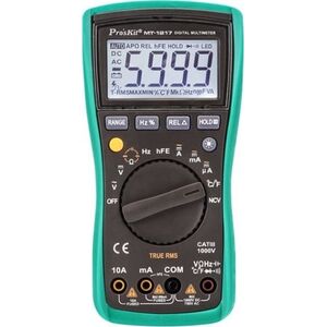 Ψηφιακός πολύμετρος, TRMS, NCV,1000/750 V AC/DC, 10A, CAT III, 60MOm, 999.9uF, 20MHz, με εκτεταμένες λειτουργίες δοκιμής, Pro'sKit