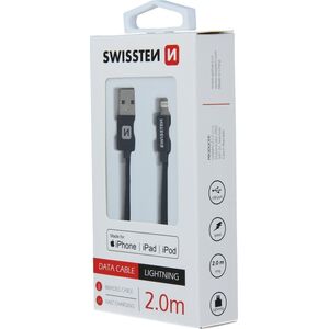 Swissten MFI Textile Fast Charge 3A Lightning Data and Charging Cable 2.0m