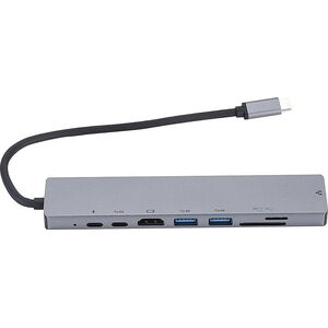RoGer USB-C HUB 8in1 with USB-C PD / USB 3.0 x2 / RJ45 / HDMI / SD / TF card reader