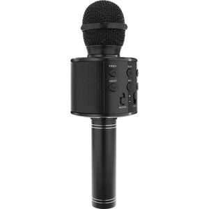 RoGer Bluetooth Microphone Karaoke With Build In Speaker / 2x 5W / Aux / USB / MicroSD / Black