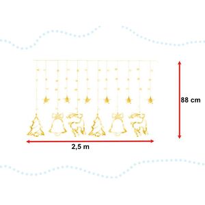 RoGer LED Lights Curtain Reindeer 138 LED / Warm-White / 2.5m