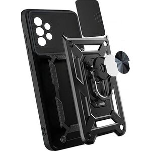 Mocco Ring Slide Hard Case Plastic Cover for Samsung Galaxy A33 5G black
