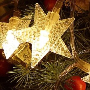 RoGer LED Lights String of Stars 100 LED / Warm-White / 10m