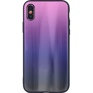 Mocco Aurora Glass Silicone Back Case for Apple iPhone 6 Plus / 6S Plus Pink - Black