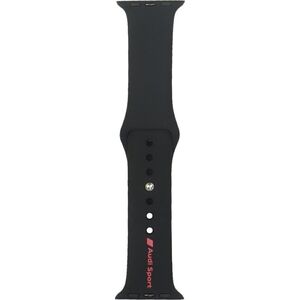 Λουράκι ρολογιού σιλικόνης Pasek Audi Sport Red Logo για Apple Watch 40/41/42mm μαύρο