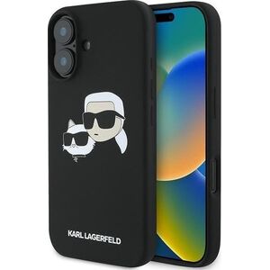 Karl Lagerfeld KLHMP16MSKCHPPLK iPhone16 Plus 6.7" black/black hardcase Silicone Double Heads Print