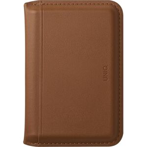 Magnetyczny portfel RFID UNIQ Lyden DS   stojak na telefon karmelowy