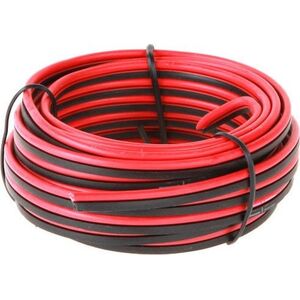 Kabel głośnikowy CCA 1mm  10M czer.-czarn.