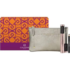 Collistar Zestaw volume unico mascara tusz do rzęs intense black 13ml + professionale kredka do oczu black 0.8g + the bridge kosmetyczka