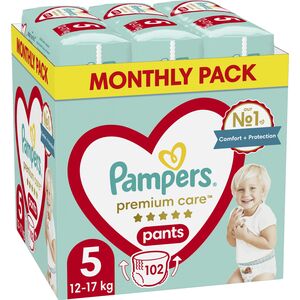 Pampers Pieluchomajtki Pants Premium Care 5, 12-17 kg, 102 szt.