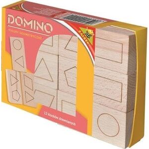 Domino drewniane - figury geometryczne