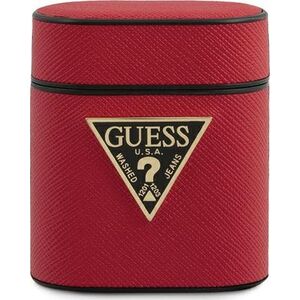 Guess Etui ochronne GUACA2VSATMLRE Saffiano do AirPods 1/2 czerwone