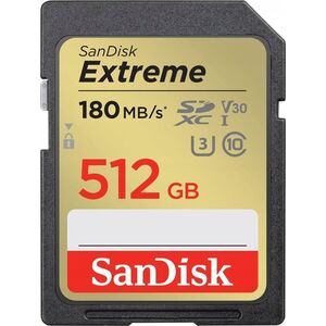 Karta SanDisk SanDisk SDXC karta 512GB Extreme PLUS (R 190 MB/s W130 MB/s Class 10, UHS-I U3 V30)