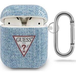 Guess Etui ochronne GUACA2TPUJULLB Jeans Collection do AirPods 1/2 niebieskie