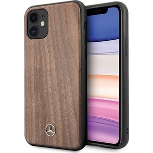 Mercedes Mercedes MEHCN61VWOLB iPhone 11 hard case brązowy/brown Wood Line Walnut