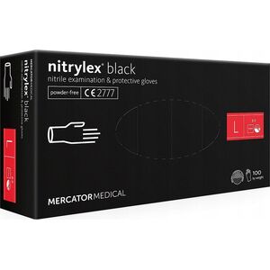 Mercator Medical rękawice diagnostyczne nitrylex black roz. L 100szt. RD30104004