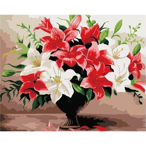 Norimpex Malowanie po numerach - Liliowy bukiet 40x50cm