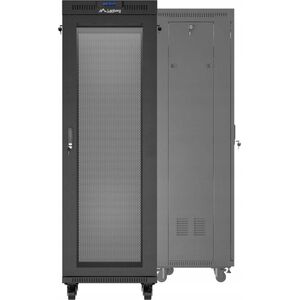 Επιδαπέδια εγκατάστασης rack ντουλάπα 19" 37U 800X800 μαύρη διάτρητη πόρτα LCD Lanberg (Flat Pack)