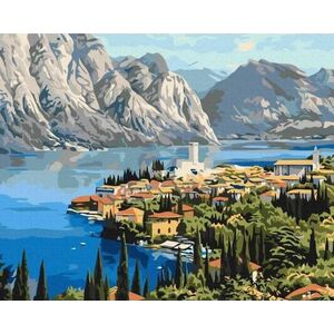 Malowanie po numerach - Miasto nad morzem 40x50cm