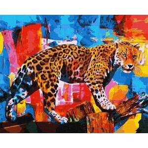 Malowanie po numerach - Jasny lampart 40x50cm EDUKAMP