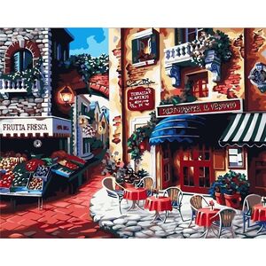 Malowanie po numerach - Włoski rynek 40x50cm EDUKAMP