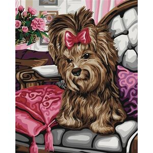 Malowanie po numerach - Yorkshire terrier 40x50cm EDUKAMP