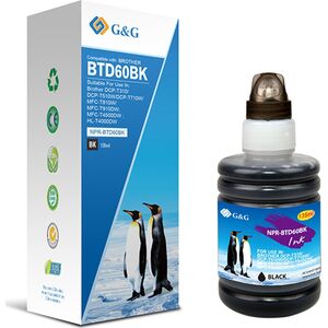 Μελάνι G&G G&G συμβατό με BTD60BK, NPR-BTD60BK, μαύρο, 6500 σελίδες