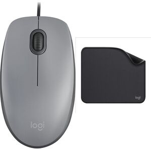 Mysz Logitech Logitech myš Corded M110 tichá, šedá, EMEA + Studio Series - GRAPHITE (956-000049)