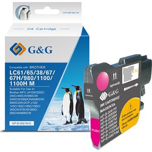 Μελάνι G&G G&G συμβατό με LC-980M, LC-1100M, NP-B-0061M/1100M/980M, ματζέντα, 260 σελίδες