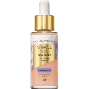 Max Factor Miracle Pure 2w1 Skin Reset pielęgnujący podkład z serum o wegańskiej formule 10-30 Fair 30ml