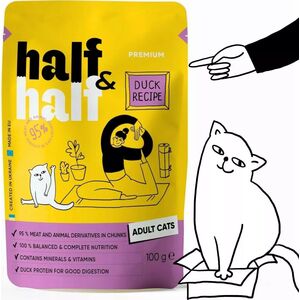 Half&Half Karma Mokra dla Kota Kaczka w Sosie 100g
