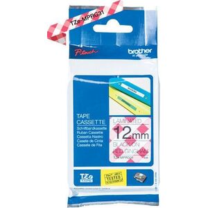 Brother Taśma TZE-MPRG31 Laminowana Czarny/Czerwone (TZEMPRG31)