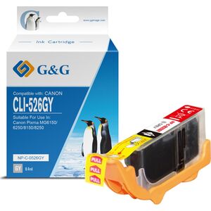 Μελάνι G&G G&G συμβατό με CLI526GY, NP-C-0526GY, 4544B001, γκρι, 8.4ml