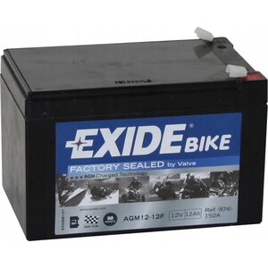 Μπαταρία AGM EXIDE 12V 12Ah 150A Χωρίς Συντήρηση 150x100x100mm Έτοιμη AGM12-12F