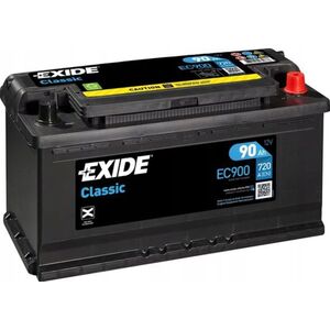 Μπαταρία EXIDE 12V 90Ah/720A CLASSIC (P+ en) 353x175x190 B13 (εκκίνησης)