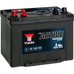 Μπαταρία YUASA 12V 80Ah/680A Active Marine Start (L+ τυπικός πόλος + με σπείρωμα) 260x174x225 B9 (τροφοδοτικό)
