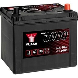 Μπαταρία YUASA 12V 60Ah/500A YBX3000 SMF (P+ standardowy) 232x173x225 B00 (εκκίνησης)