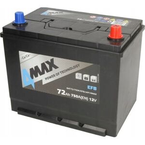 Μπαταρία MaxGear 12V 72Ah/750A START&STOP EFB (P+ standardowy) 261x175x227 B01 - βάση ύψους 10.5 mm (efb/εκκίνησης)