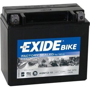 Συσσωρευτής AGM EXIDE 12V 10Ah 150A L+ Χωρίς Συντήρηση 150x87x130mm Κατάλληλος για: AEON COBRA CROSSLAND APRILIA ATLANTIC PEGASO RST RSV SCARABEO SPORTCITY 50-1340 1980-2019