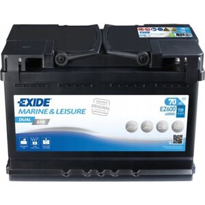 Μπαταρία EXIDE 12V 70Ah/720A DUAL EFB MARINE/RV (P+ standardowy) 278x175x190 B13 (dodatkowy-auxiliary/efb/rozruchowo-zasilający/rozruchowy)