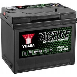 Μπαταρία YUASA 12V 80Ah/560A Active Leisure & Marine (L+ standardowy) 260x174x225 B9 (βαθιάς εκφόρτισης/εκκίνησης-τροφοδοσίας)