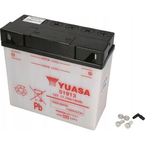 Μπαταρία οξέος/εκκίνησης YUASA 12V 19Ah 100A P+ Συντηρήσιμη 186x82x171mm Ξηρά φορτισμένη χωρίς ηλεκτρολύτη απαιτούμενη ποσότητα ηλεκτρολύτη 1l 51913 ταιριάζει σε: BMW K R 750-1600 1990-2017