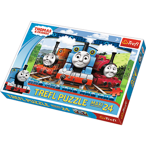 Trefl Puzzle Maxi 24 - Wesołe lokomotywy (14231)