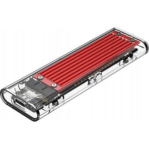Θήκη δίσκου M.2 NVME σε USB-C 10Gbps - κόκκινη