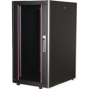 ROLINE Netzwerkschrank Basic 48,26cm 19Zoll 22 HE 600x800 BxT Glast�r schwarz