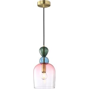 Lampa wisząca Italux Italux Manso PND-37462B-MC-GD lampa wisząca zwis 1x40W E14 multikolor/złota