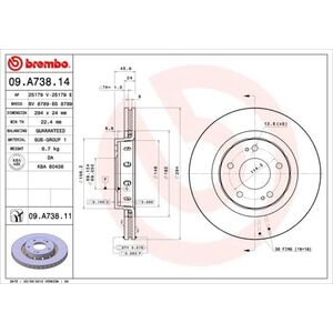 BREMBO ΔΙΣΚΟΣ ΦΡΕΝΟΥ /Π/OUTLANDER 2.0-2.4 03