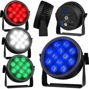LIGHT4ME CREE ALU QUAD PAR 12 reflektor par oświetlenie efekt świetlny 12x12W RGBW SMD LED 4w1
